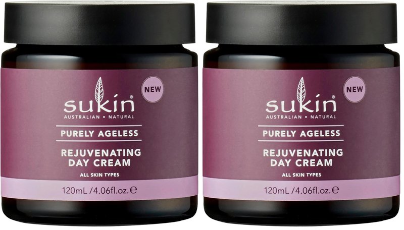 Sukin Purely Ageless Rejuvenating Day Cream for Women - 4.06 oz Cream (Pack of 2)