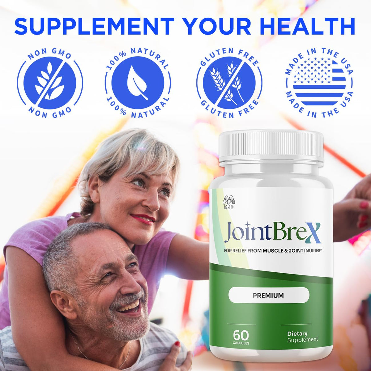 JointBrex Capsules, Official Joint Brex Pills with All Natural Ingredients, Advanced Overall Health Wellness Supplement with Maximum Strength Healthy Lifestyle Vitamins for Women and Men (60 Capsules)