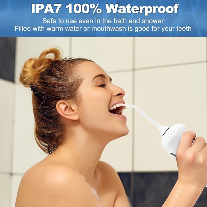 Water Flosser Cordless Teeth Pick: Portable Adults Dental Oral Irrigator for Travel Flossers Cleaning Picks 300ML