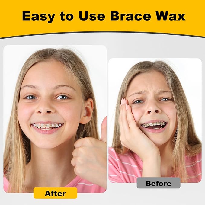 180PCS Braces Wax,Orthodontic Wax with Individual Packaging,Dental Waxs for Brace Travel Home Office,Unflavored
