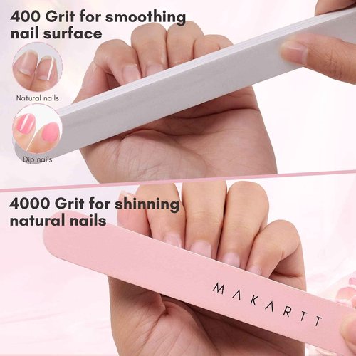 Makartt 30,000 RPM Rechargeable Nail Drill Kit – Portable Electric File with Buffer, Pink Manicure Set with Cuticle Trimmer for Professional Nail Prep