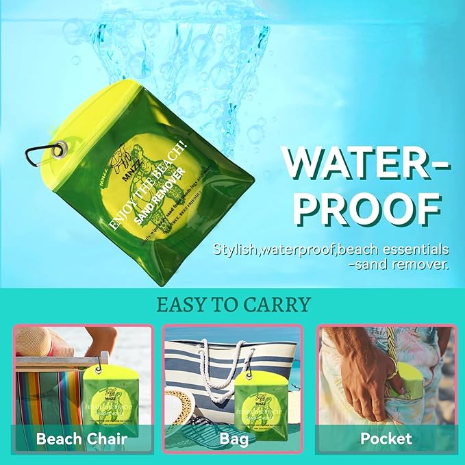 Beach Sand Remover Sand Eraser Kids Women Men Family 2024 Summer Vacation Essentials Cruise Must Haves Day Travel Accessories Supplies Gear Stuff Necessities Items Thing Gadgets Wear Needs Gift 3Pcs