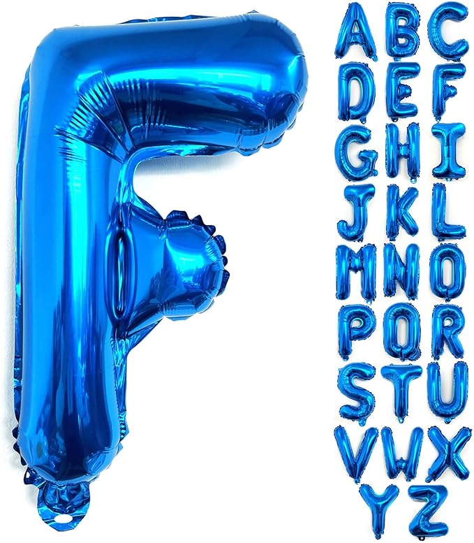 Lovoir 40 Inch Large Blue Letter F Balloons Big Size Jumbo Mylar Foil Helium Balloon for Birthday Party Celebration Decorations Alphabet Blue F