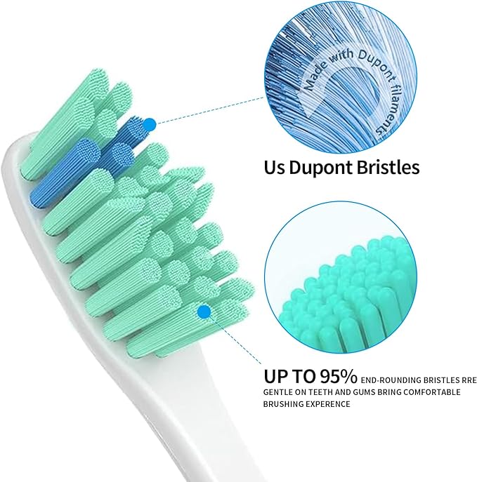 Replacement Toothbrush Heads for Philips Sonicare Electric Toothbrush, Replacement Brush Heads Compatible with Philips Sonicare Electric Toothbrush, 6Pack
