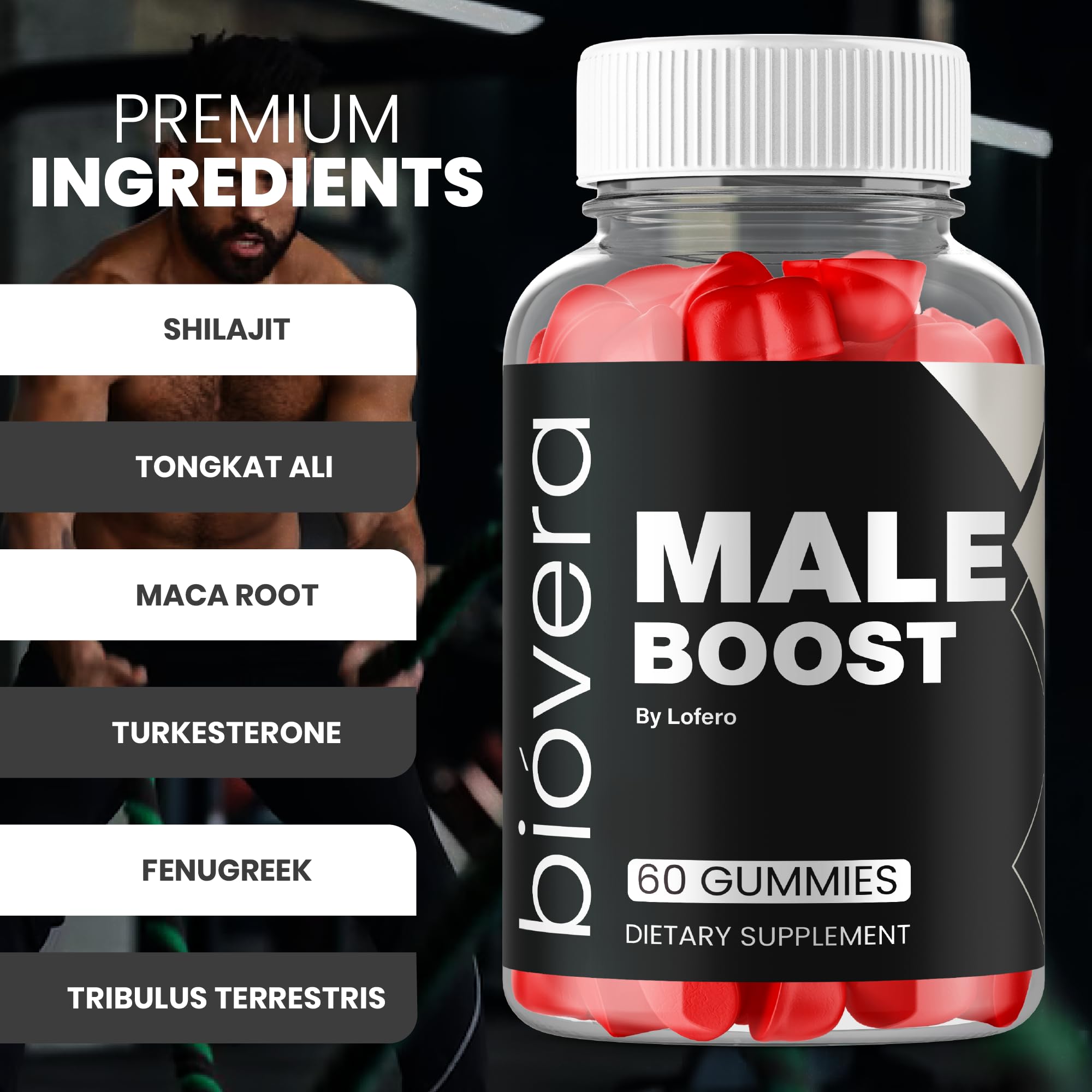 (2 Pack) Biovera Gummies, Bio Vera Performance Supplement Gummys For Men, Premium All-Natural Ingredients For Overall Health & Wellness Formula with Advance Maximum Strength Energy Gomitas (120 ct)