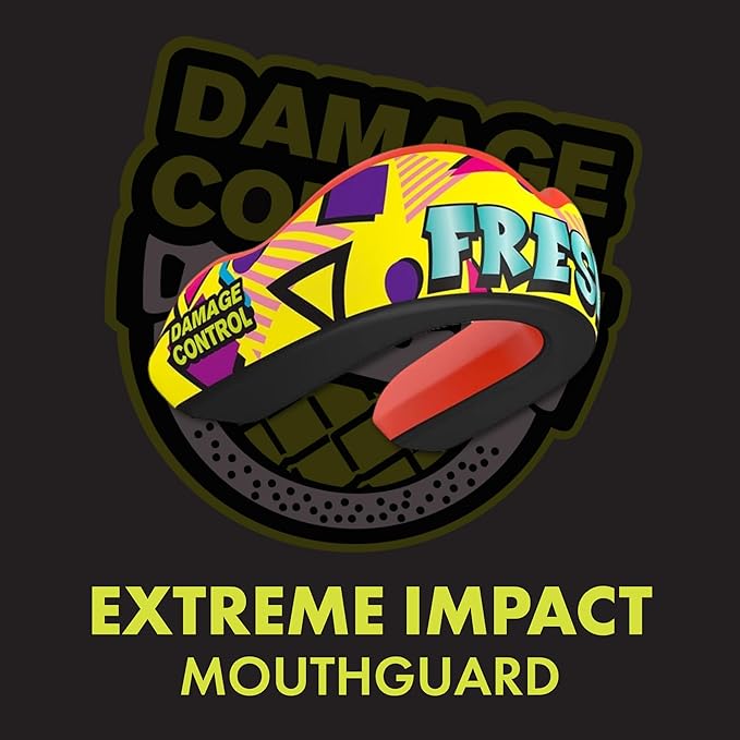 DAMAGE CONTROL Extreme Impact Mouth Guard – Sports Mouthguard for Boxing, MMA, BJJ, Hockey, Rugby, Lacrosse, & More – Mouthpiece for Teeth & Jaw Protection, for Youth & Adults (Adult, Fresh)