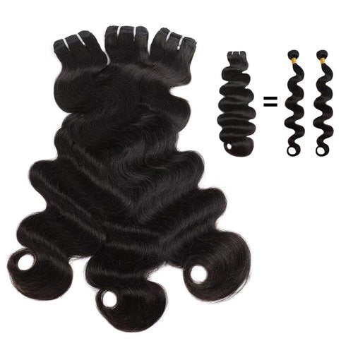 Lemoda Body Wave Virgin Human Hair Bundles 14 14 14 Inch Body Wave 100% Unprocessed Raw Human Hair Extensions Great Qanlity Hair Weave 3 Bundles Natural Black