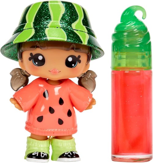 Yummiland Lipgloss Doll – Maya Watermelon – Scented Doll with DIY Gloss Kit – Suitable for Ages 4 and Up