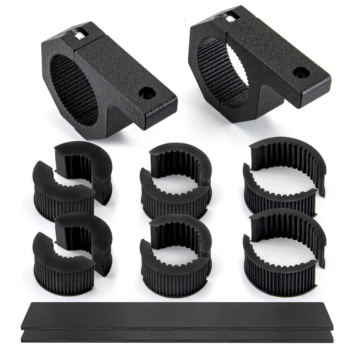 WSays ATV UTV Light Bar Mounts 1/ 1.5/ 1.75/ 2 Clamp Mount Horizontal Bar Round Tube Mount Brackets Kit for Bull Bar/Roof Racks/
