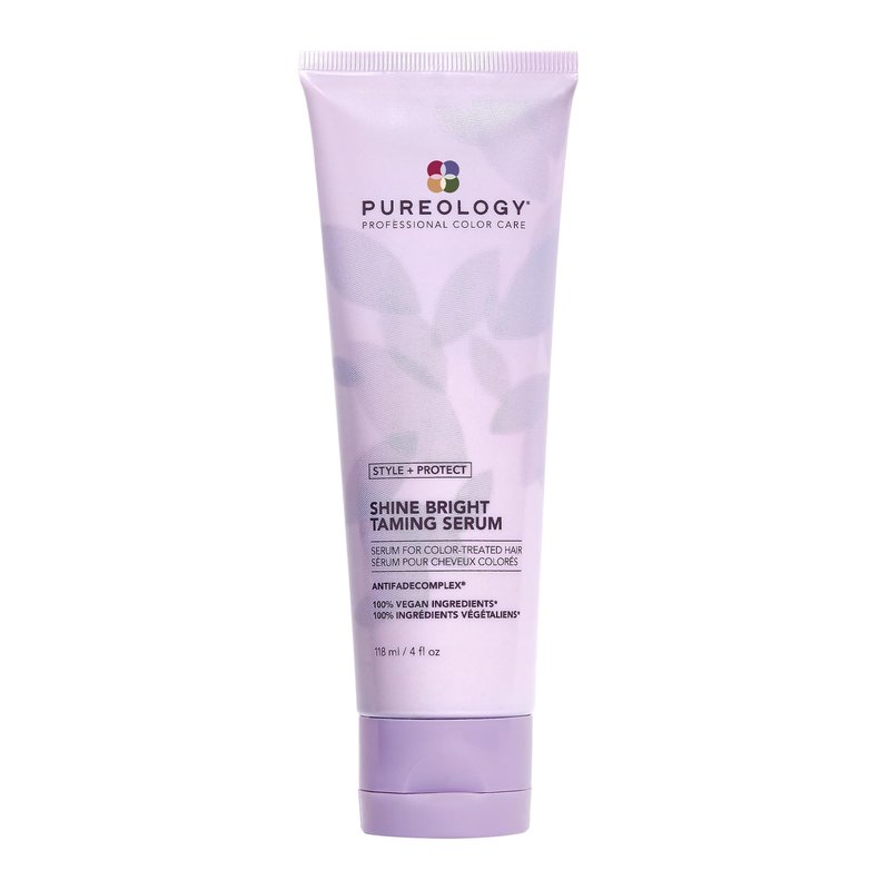Pureology Style + Protect Shine Bright Taming Serum | For Color-Treated Hair | Shine-Enhancing, Smoothing Hair Serum | Sulfate-Free | Vegan | Updated Packaging | 4 Fl. Oz. |