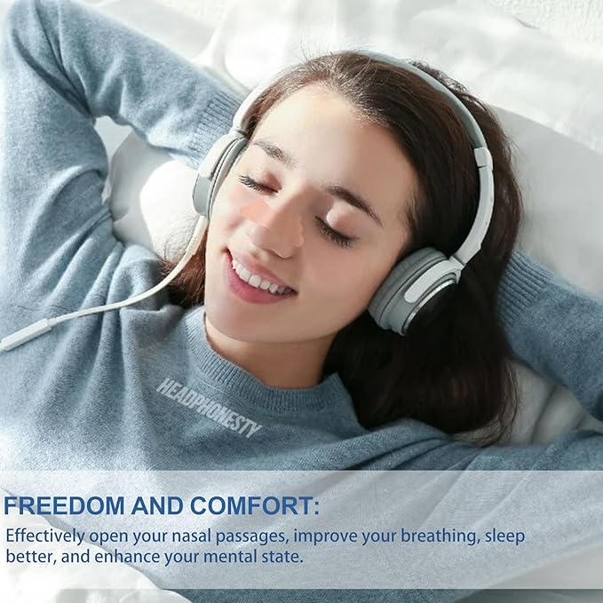 100Pcs Nasal Strips for Snoring, Extra Strength Nose Strips Breathing, Nose Tape for Sports and Sleep, Anti Snoring Strips Help Stop Snoring and Nasal Congestion Relief
