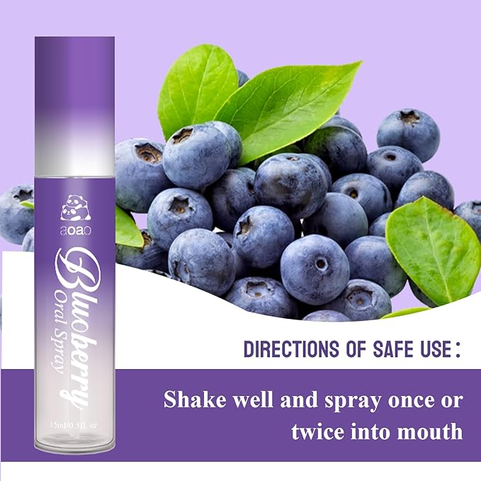 Oral Spray for Adults, Mouth Freshening Spray, Portable Peppermint Oral Freshener, Alcohol & Fluoride-Free Oral Care Mouth Spray, Travel, Dates, Office, Dry & Bad Breath,0.5fl.oz (Purple)