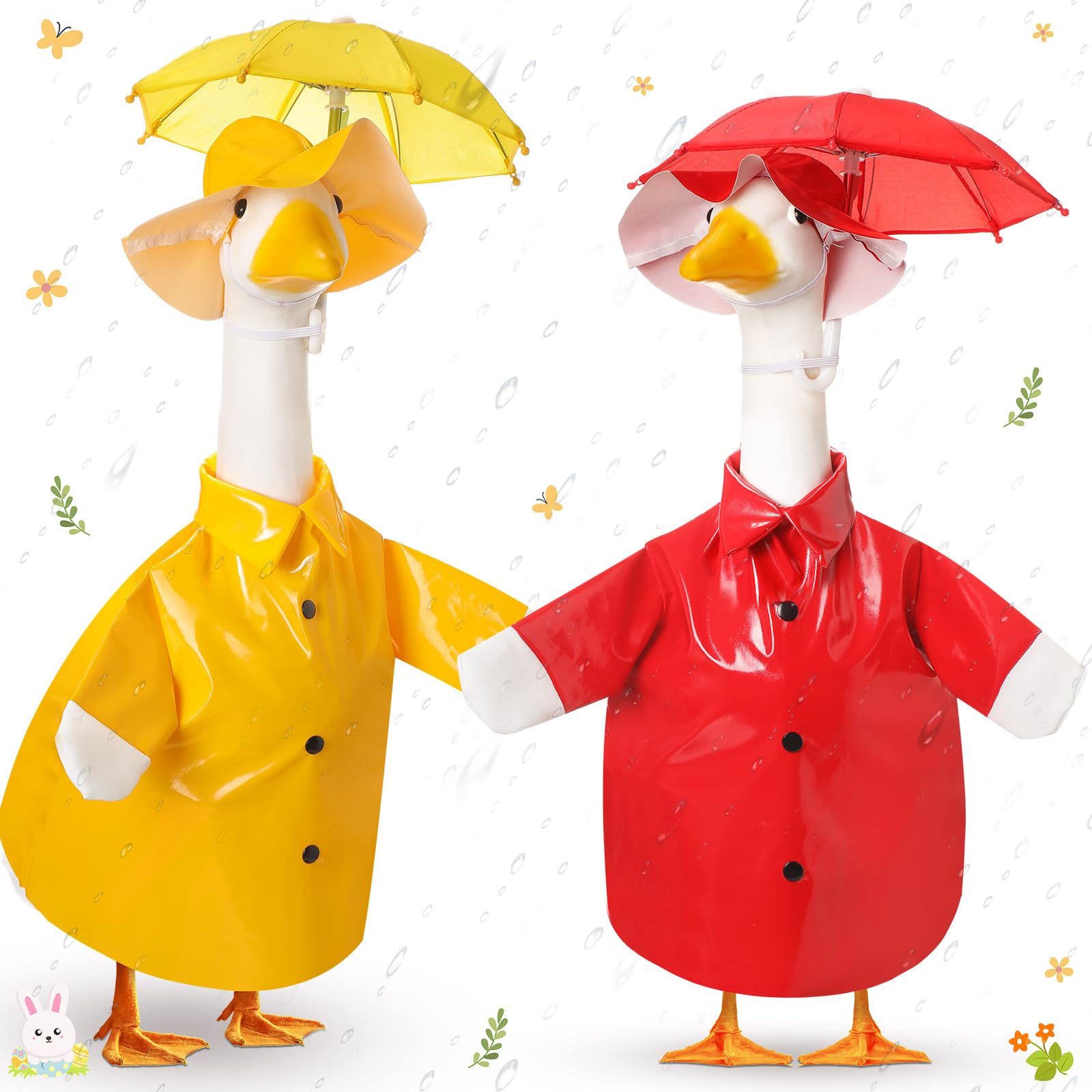 Yeyeplum 2 Set Summer Porch Goose Outfit,Red Yellow,23 Inches,Classic