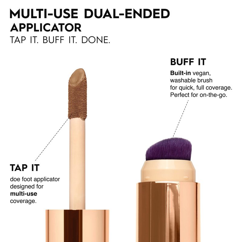 Urban Decay Quickie 24HR Full Coverage Waterproof Concealer (20NN - Fair Neutral), Natural Matte Finish, Hydrating Vitamin E, Dual-ended Buffing Brush & Multi-use Applicator - 0.5 fl oz