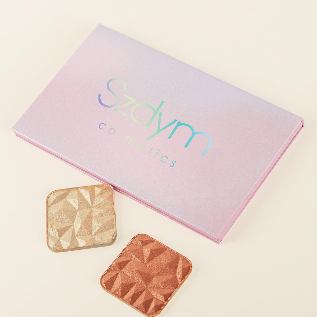 SZDYM Pink Empty Magnetic Palette With Mirror, Cute Empty Makeup Palette for Highlighters Lipstick Blush Powder Eyeshadows