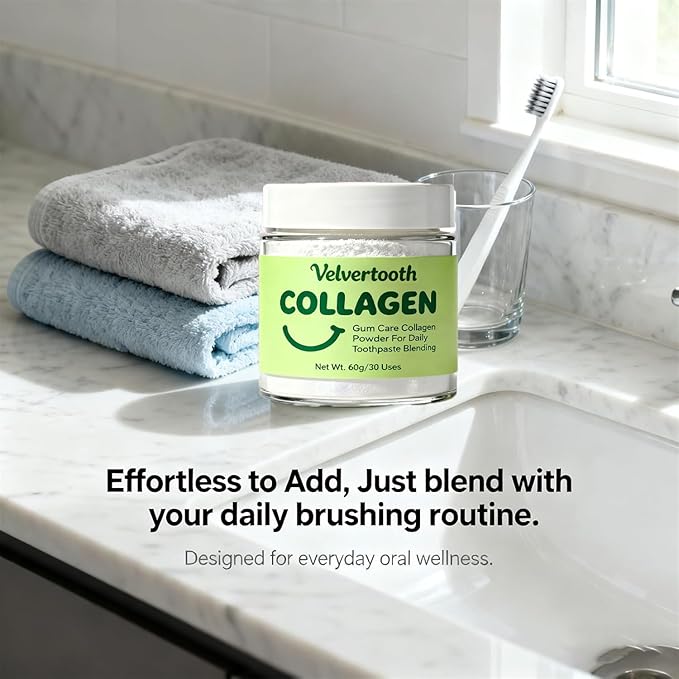 Collagen Strengthening Collagen Powder, Collagen Powder for Gums, Daily Gum-Line & Enamel Support Formula for Brighter Smile, Reduced Sensitivity & Healthier Gums (1)