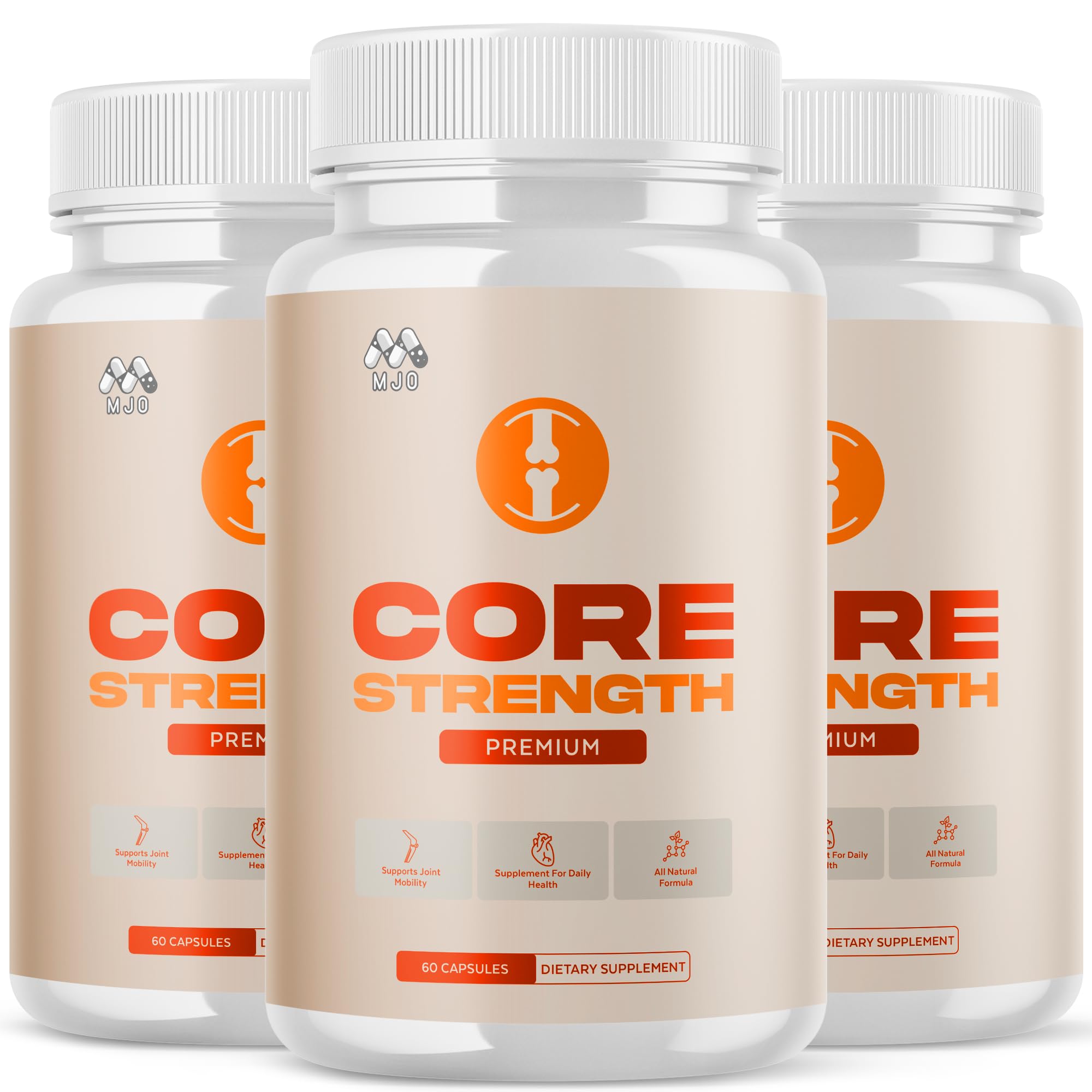 (3 Pack) Core Strength Supplement for Joint Support, Official Core Strength Joint Pills with All Natural Ingredients, Advanced Health & Wellness Support with Max Strength Multivitamins (180 Capsules)