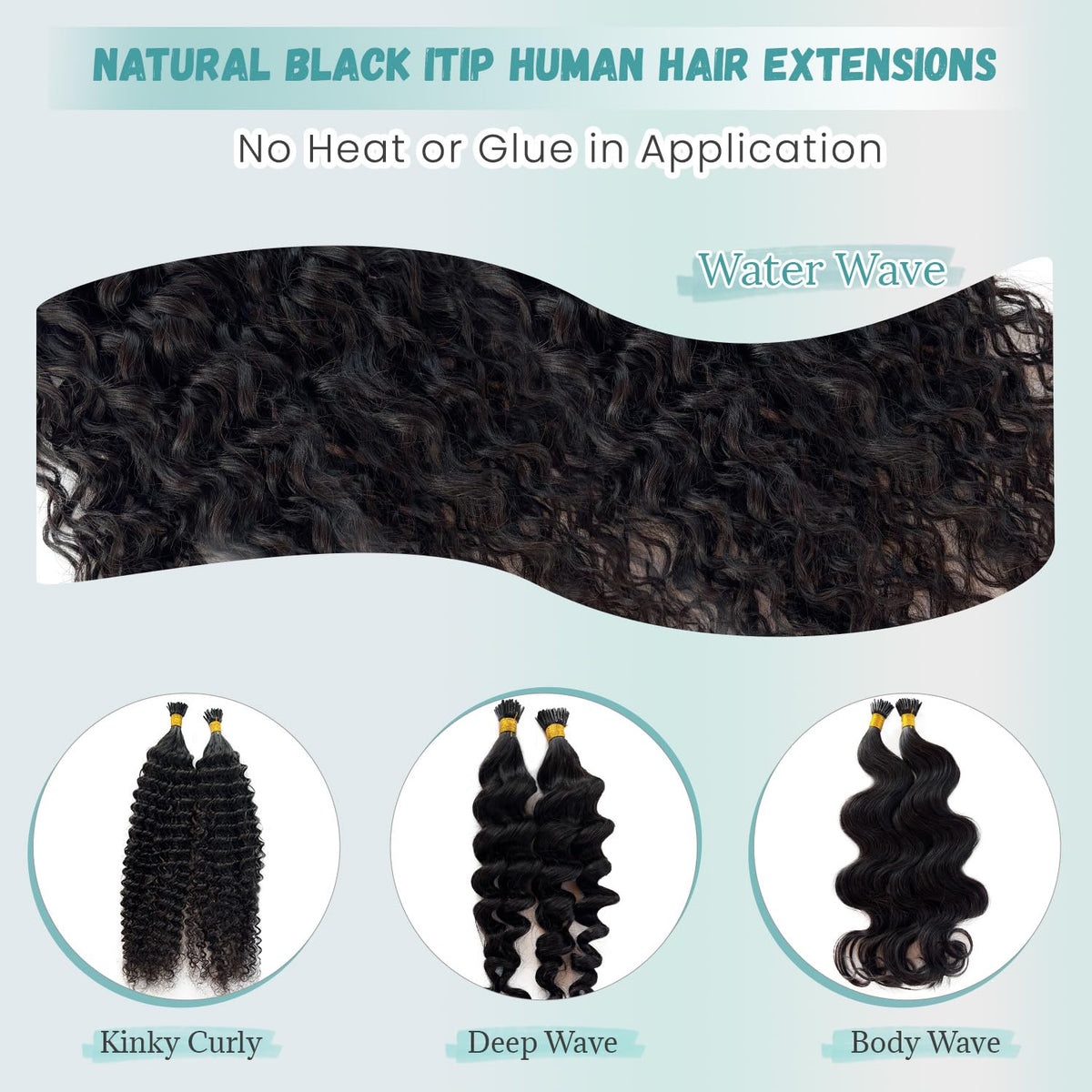 I Tip Hair Extensions Yaki Straight Itips Hair Extensions Human Hair Natural Black 18 Inch 50G Light Yaki Real Human Hair Keratin Tip Extension Bundles for Black Women 50 Strands Per Pack