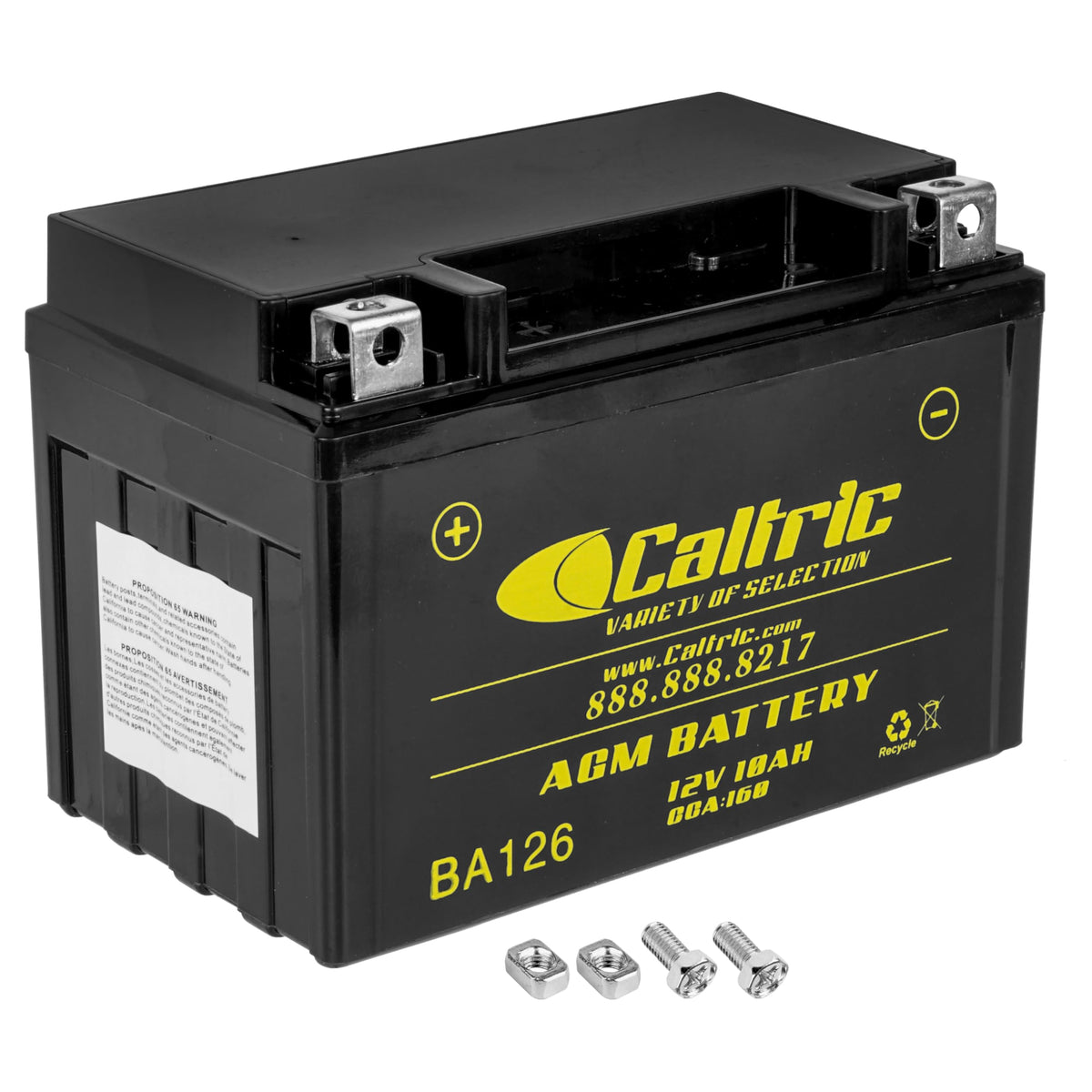 Caltric Agm Battery Compatible with Kawasaki Ninja 650 Ex650 Ex-650 Abs 2012 2013 2014 2015