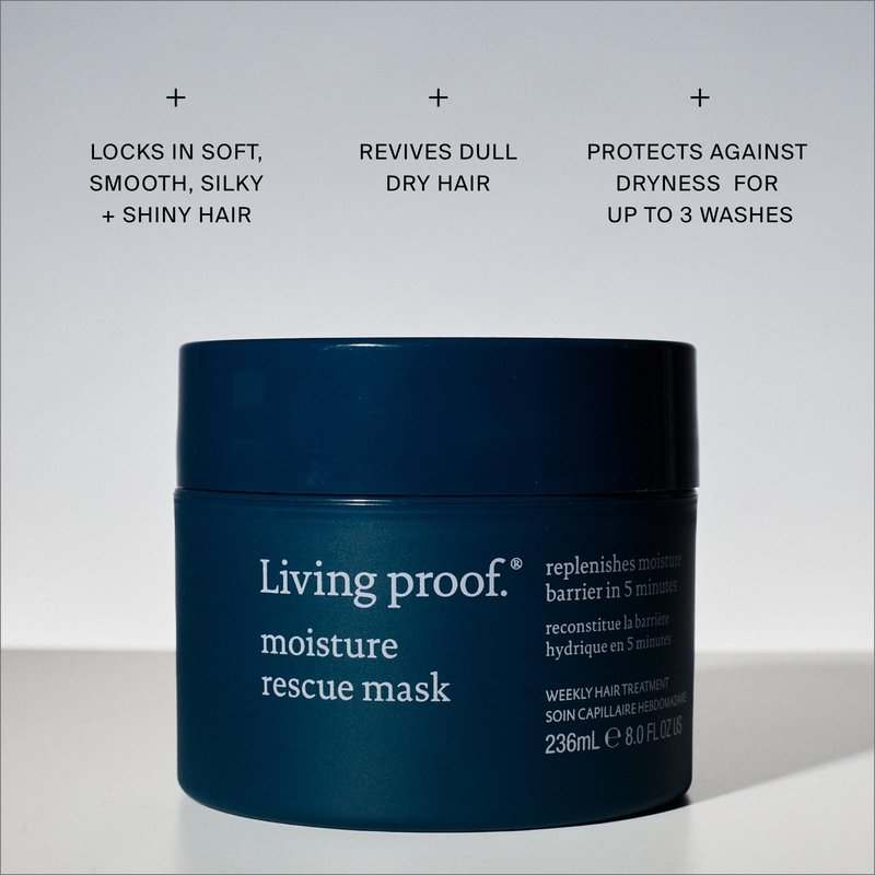 Living proof Moisture Rescue Hair Mask & Deep Conditioner for Dry & Damaged Hair, Deep Conditioning Repair Treatment, 8 oz