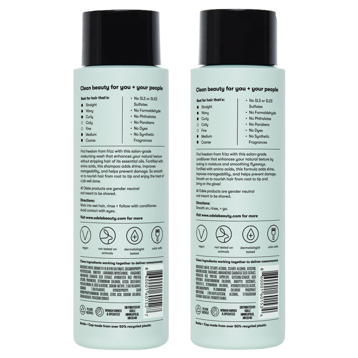 Odele Smoothing Sulfate-Free Shampoo & Conditioner Set, 13 fl oz Each