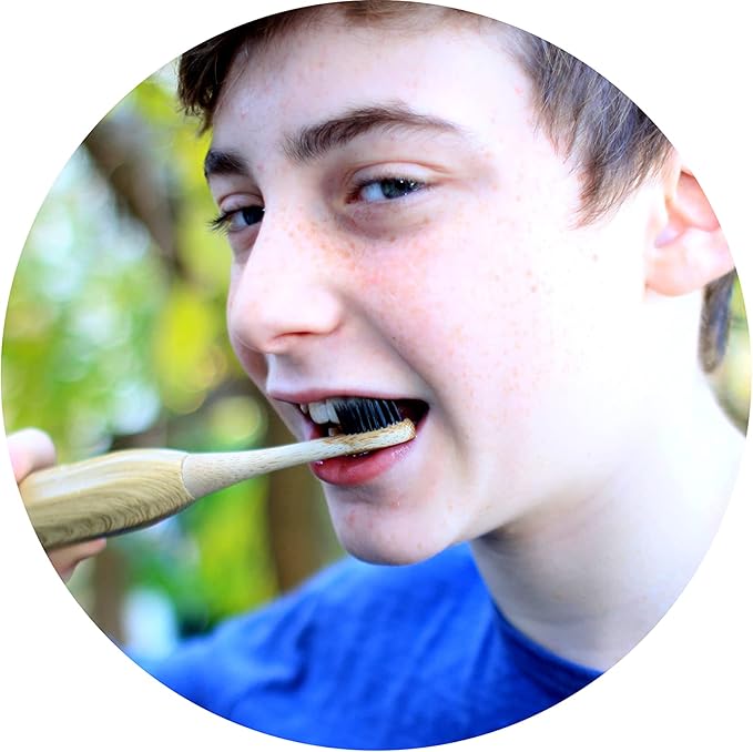 Bamboo Sonic Toothbrush - Replacement Heads. Natural Bamboo Heads with Castor Oil bristles. Compatible with The VeriFresh Sonic Toothbrush