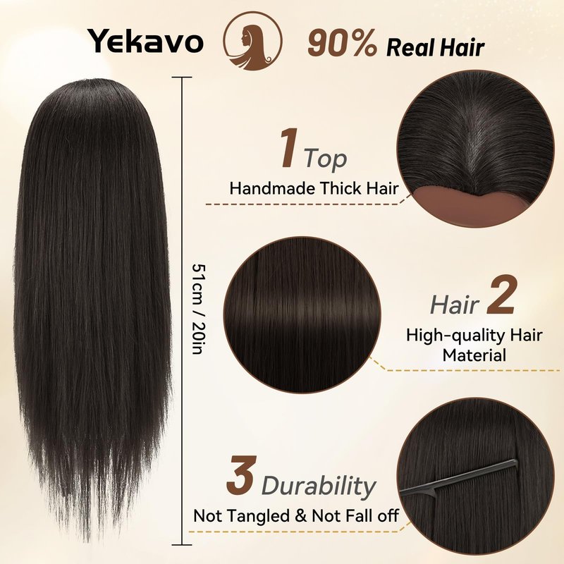 Yekavo 20" Afro Mannequin Head Human Hair with Tripod Stand, 90% Real Hair Cosmetology Black Manikin Doll Head for Hairdresser Practice Braiding with Stand Set
