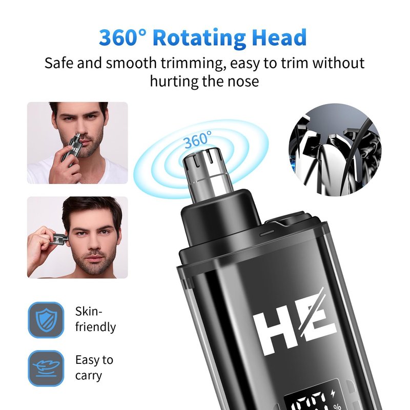 HIENA PRO Hair Clippers for Men Professional, Cordless Barber Clipper & T-Blade Beard/Hair Trimmer Set, Electric Razor Foil Shaver Nose Trimmer Barber Kit, Men's Hair Cutting Kit (Gold)