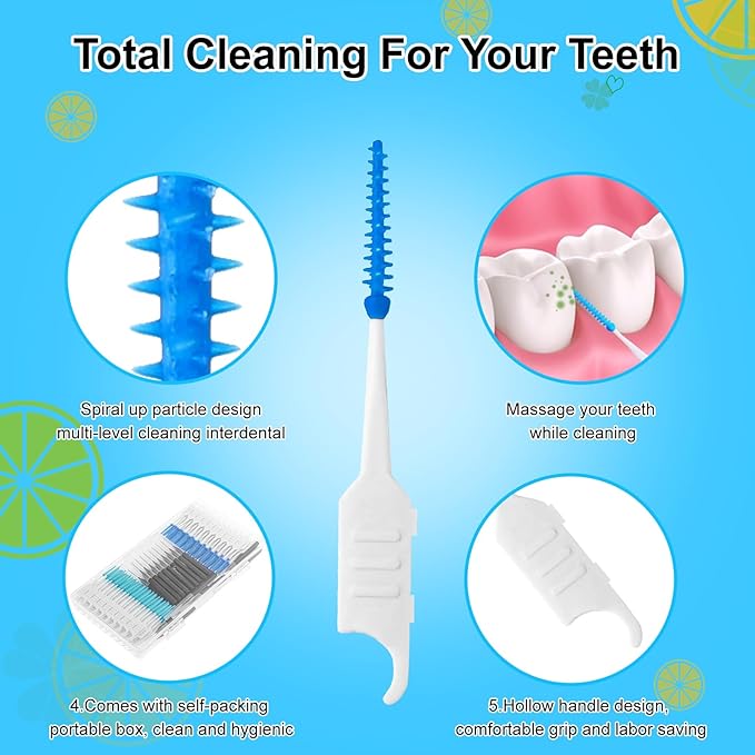 255 Pieces Braces Flossers for Braces, Interdental Brush Soft Dental Floss Picks Braces Cleaning Kit Toothpick Dental Brush Braces Teeth Flossers Brushes for Tooth Cleaner(Black)
