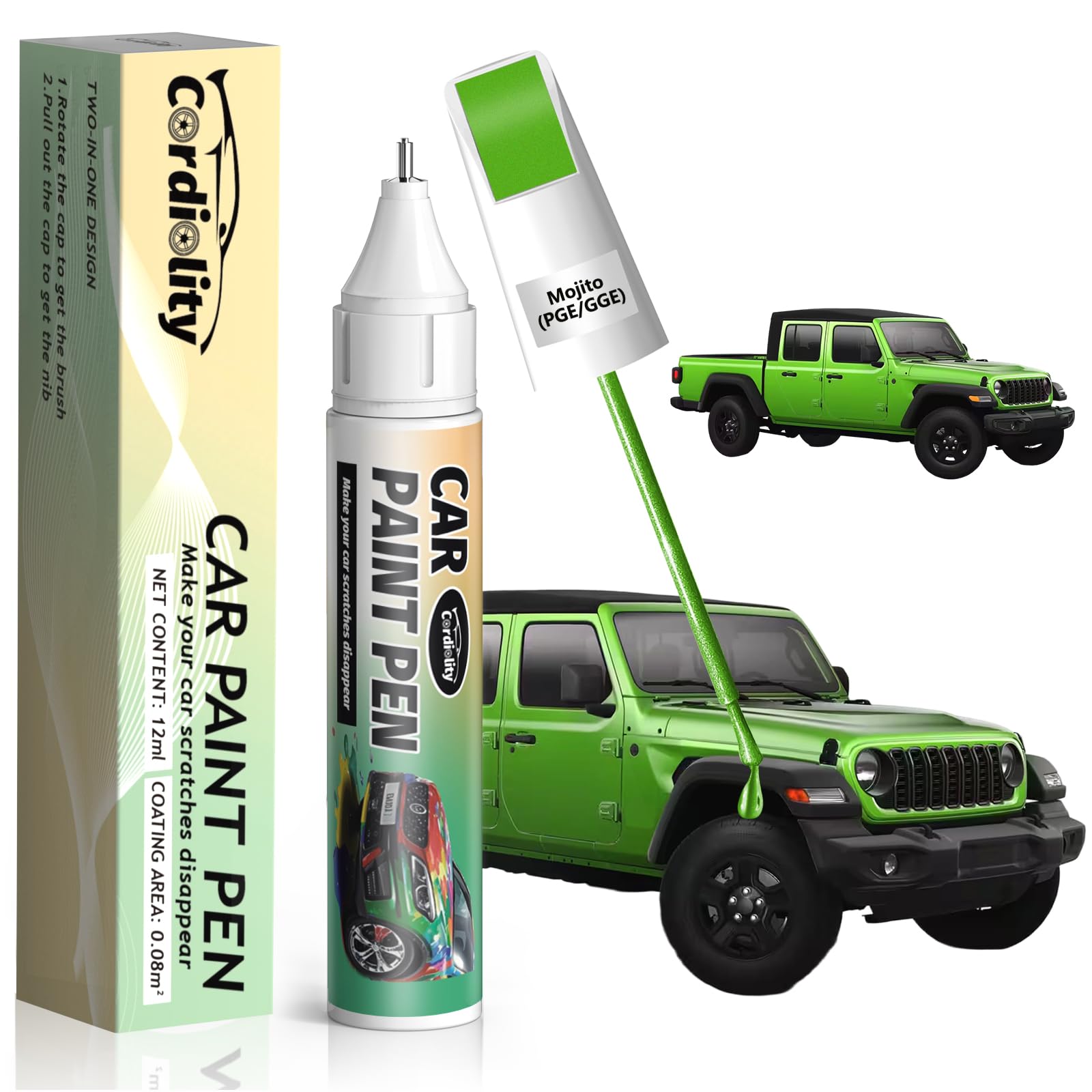 Mojito(PGE/GGE) Touch Up Paint Pen for Jeep,Car Paint Scratch Repair Pen Quick and Easy Fix Auto Paint Scratch