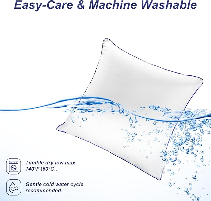 20x20 Pillow Inserts Set of 2, Machine Washable Soft Fluffy Hypoallergenic Virgin Polyester Premium Throw Pillow Stuffer, Decorative Cushion for Bed, Couch, Sofa,Indoor - White