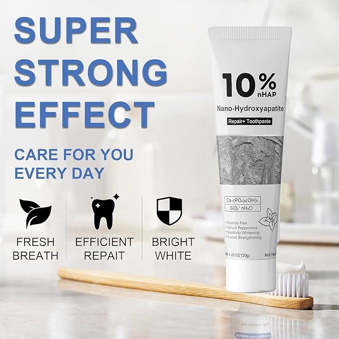 Hydroxyapatite Toothpaste SP-6 Probiotic Toothpaste Set for Enamel Protection and Tooth Strengthening Fresh Breath Gum Health Fluoride-Free whitening toothpasteToothpaste for Sensitive Teeth (2)