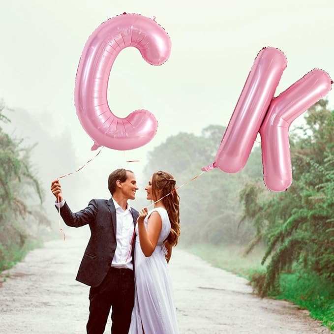 TONIFUL 40 Inch Large Pink Letter C Balloons Giant Foil Mylar Alphabet Balloon for Birthday Party Anniversary Baby Shower Wedding Supplies Decorations