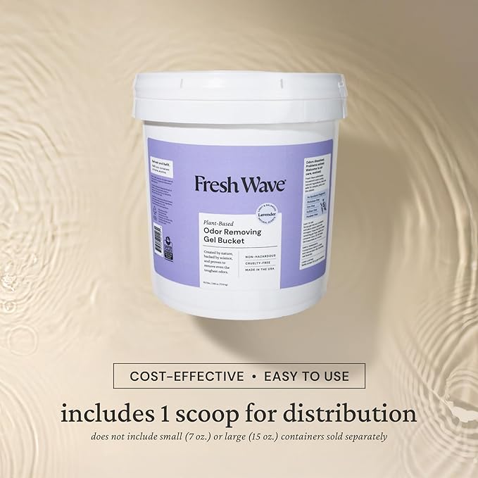 Fresh Wave Odor Removing Gel Bucket, 15.5 lb. (248 oz.) | Lavender Scent Refill | Odor Absorbers for Home | Safer Odor Relief | Natural Plant-Based Odor Eliminator | For Cooking, Trash & Pets