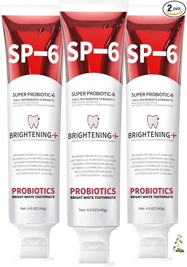 Sp-6 Probiotic,WhiteningToothpaste,ContainingProbiotic Whitening Fluorine-Free, Refreshing Mint Flavor, Whitening Toothpaste (3PC)