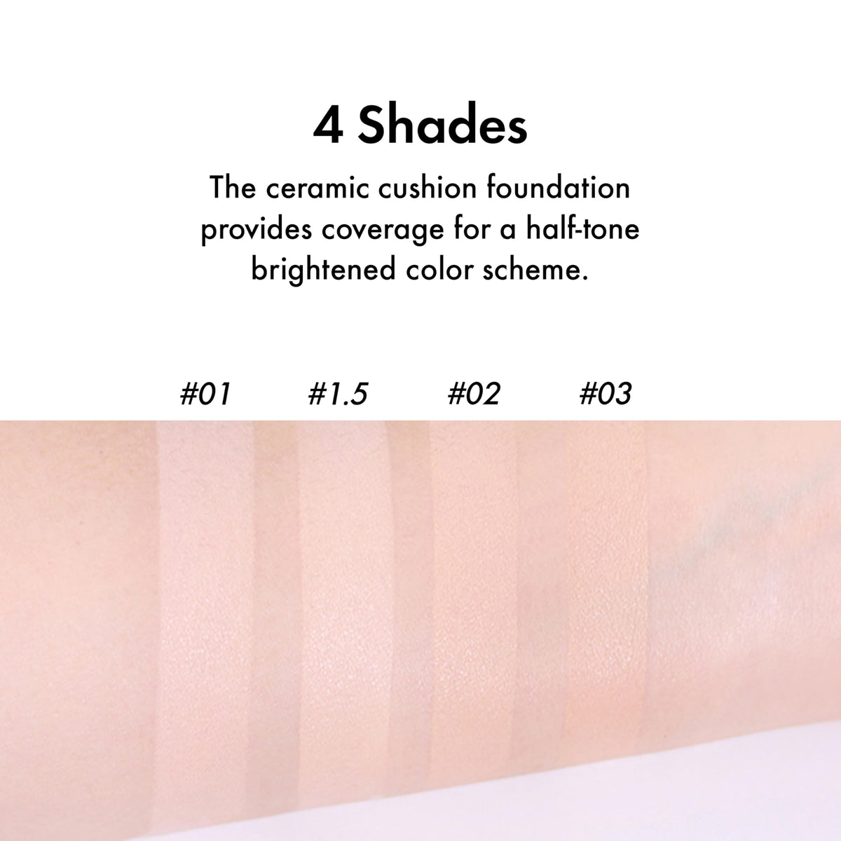 AMUSE SEOUL Ceramic Skin Perfector Cushion Foundation (02 HEALTHY) - Flawless Coverage, Semi Matte Glow, Long Lasting, Lightweight Satin Finish, Vegan, Korean Beauty Makeup (15g / 0.52oz.)