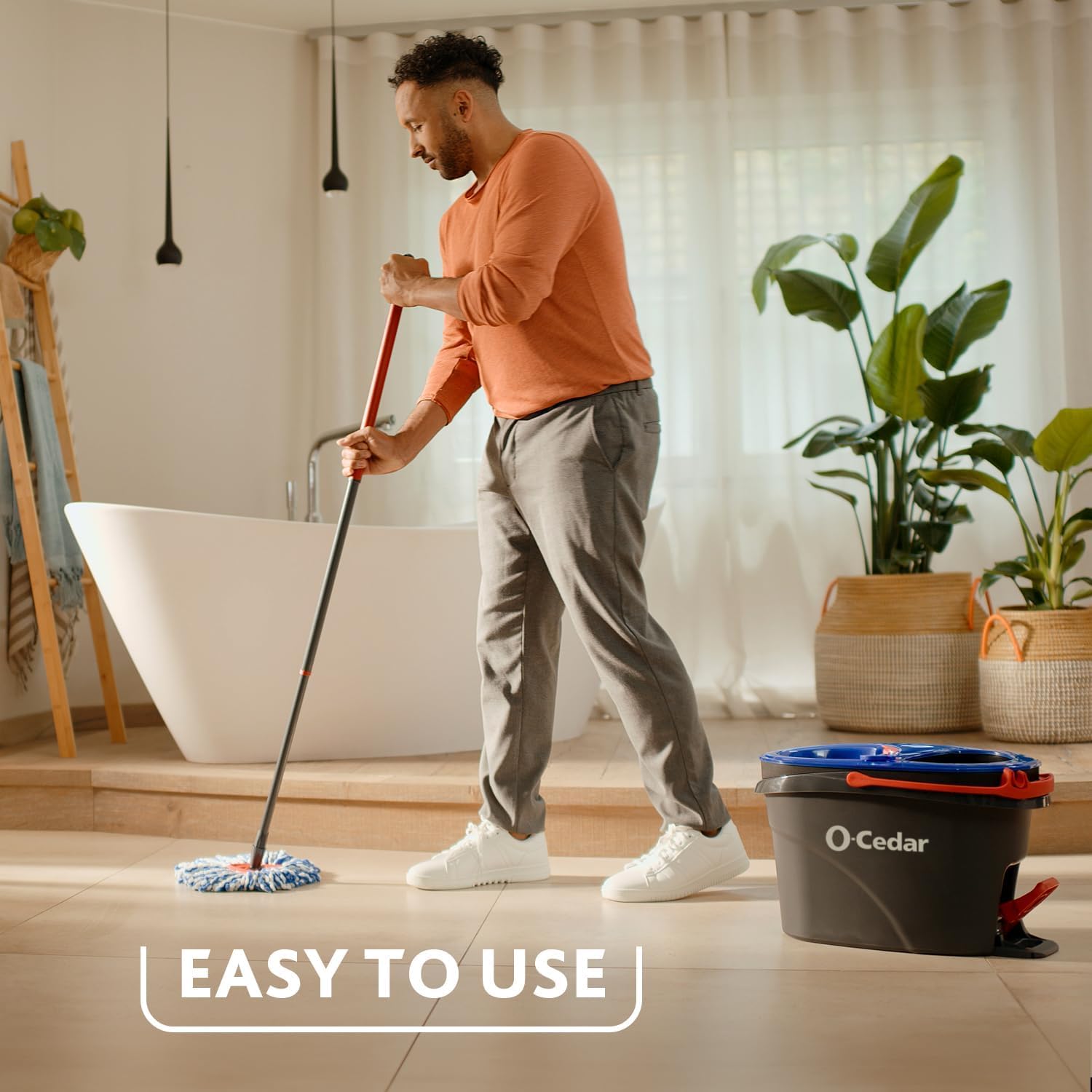 O-Cedar Genuine RinseClean Deep Clean Spin Mop Head Replacement | Machine Washable | Reusable | Microfiber Refill | 40% More Cleaning Power (Pack of 2)