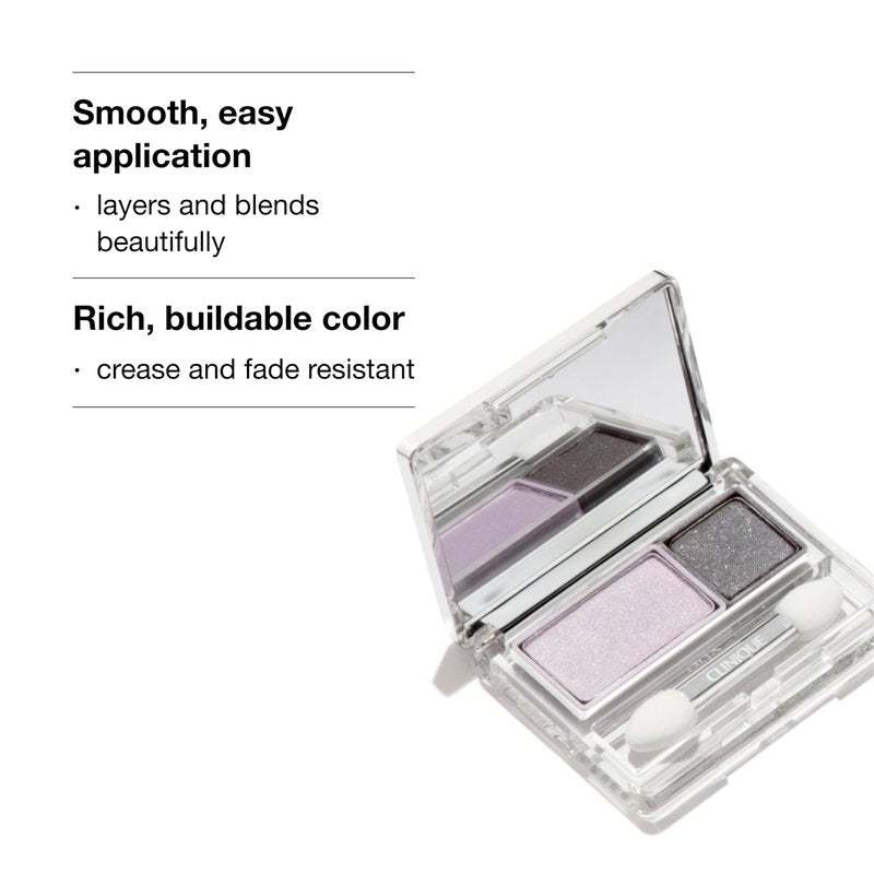 Clinique All About Shadow Duo Eye Shadow Makeup | Safe For Sensitive Eyes | Buildable + Long-Wearing Color | Smooth, Easy Application, Strawberry Fudge, 0.05 Ounce