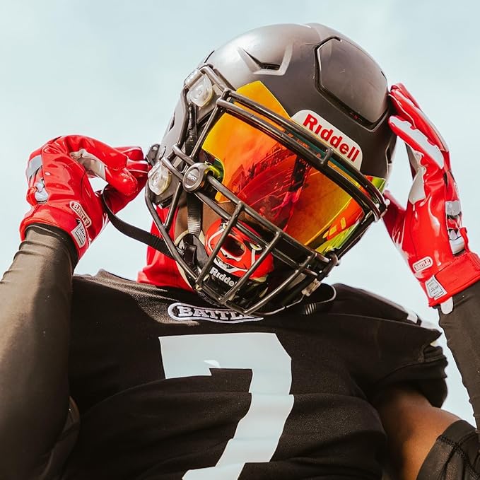 Battle Sports Oxygen Football Mouthguard - Football Mouth Guard with Strap, Superior Airflow & Better Performance, Maximum Breathability, Works with Braces