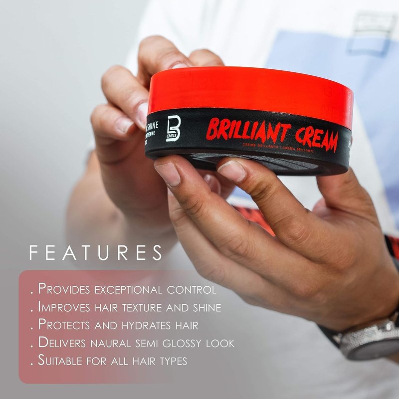 L3 Level 3 Brilliant Cream - Improves Texture and Shine - Delivers a Natural Look and Hydrates Hair (3 Pack)
