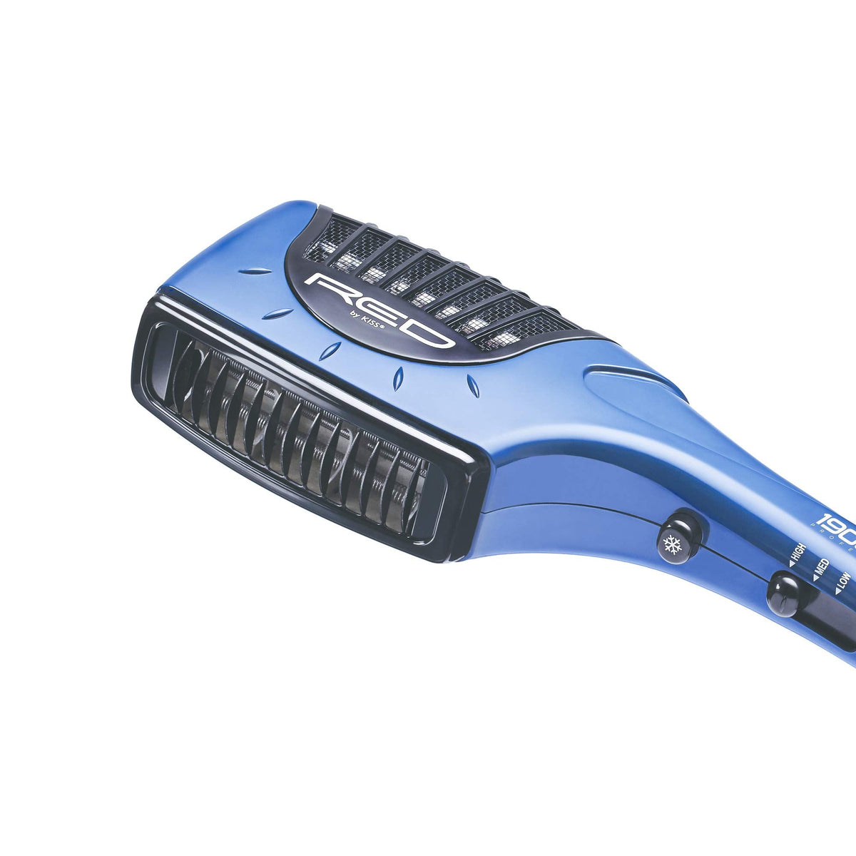 RED by KISS 1900 Ceramic Hair Styler with Detangler Pik, Professional Quick Blow Dry Comb, 3 Heat/Speed Settings, Cool Shot Button, Ideal for Curling & Straightening