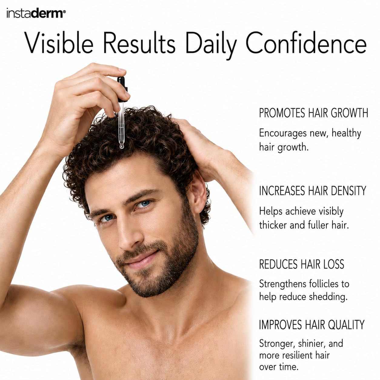 Hair Growth Serum – Peptide & Botanical Scalp Treatment for Thinning Hair – Supports Fuller, Stronger, Healthier-Looking Hair – Lightweight Daily Serum for Men & Women