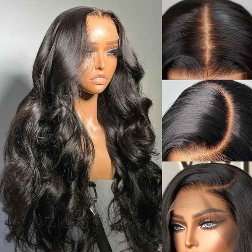 virginess 13x4 Body Wave Lace Front Wigs Human Hair Pre Plucked 180% Density HD Transparent Lace Frontal Wigs Human Hair for Women Glueless Wigs Human Hair With Baby Hair 22 Inch