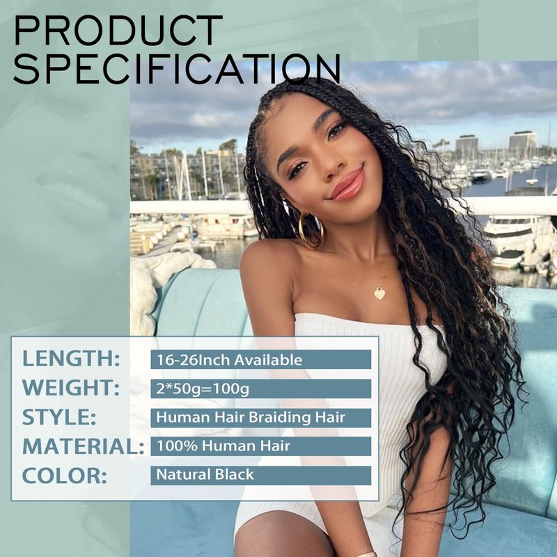 16 Inch Human Braiding Hair 100g Deep Wave Bulk Human Hair for Braiding Brazilian Virgin Human Hair Bundles Wet and Wavy Bundles No Weft Curly Human Hair Extensions for Boho Braids P4/27