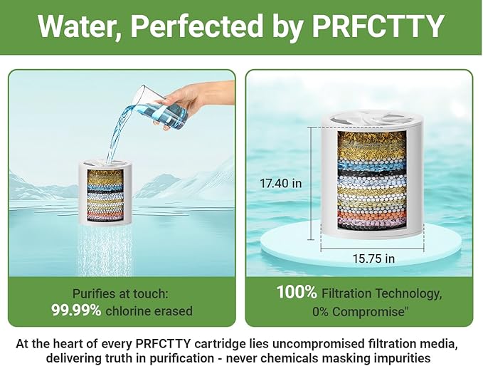 25-Stage Shower Filter prevents scale buildup,Revitalize Hair Skin Nails with Purifying Water, softener hard water,99% Lead Chlorine, Fluoride &Chemicals removed,High Output Fan Technology,Matte Black