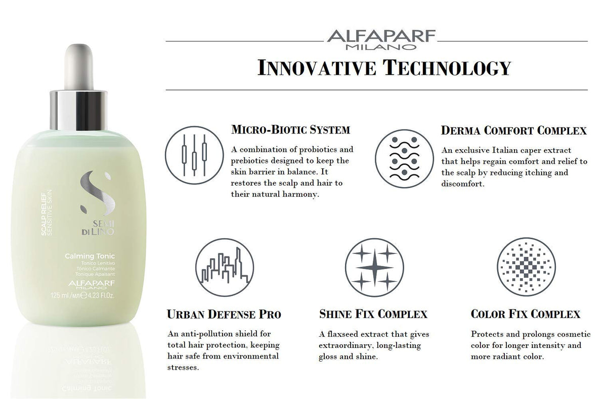Alfaparf Milano Semi di Lino Scalp Relief Calming Tonic for Sensitive Skin