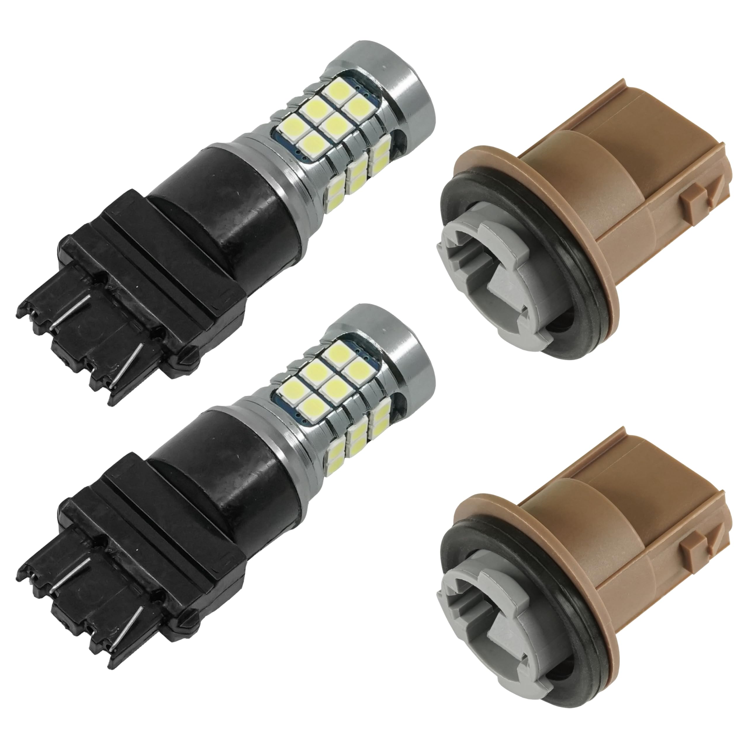 Caltric 2x LED Tail Light Bulb and Socket Compatible with Polaris RZR 800 / S 800/4 800 2009 2010 2011 2012 2013 2014