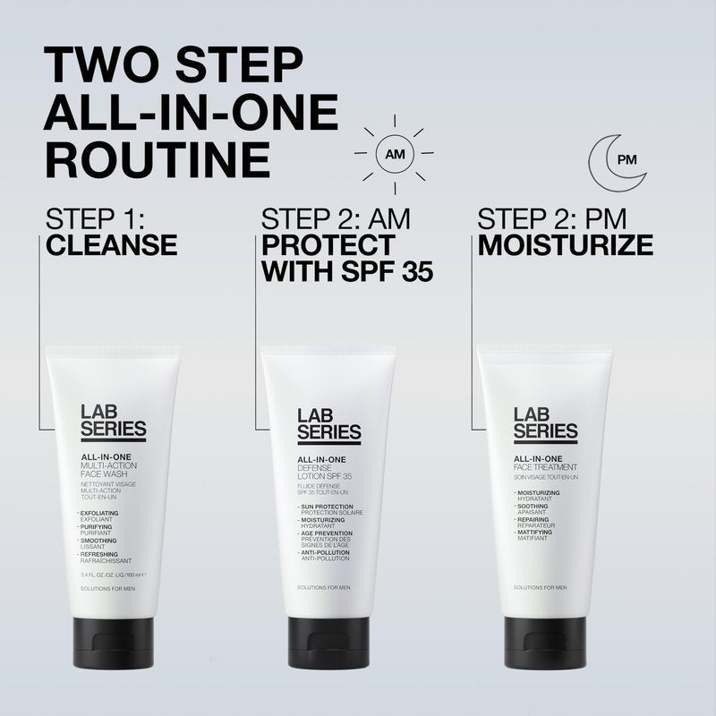 Lab Series Men's All-In-One Multi-Action Face Wash - Face Scrub - Cleanse and Purify Skin - Skin Care for Men, 6.7 Fl Oz