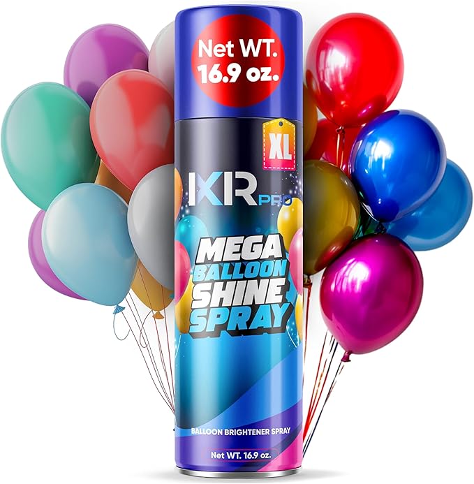 Balloon Shine Spray (16.9 oz) No Need Towel or Gloves, Instant High Shine Gloss Brite Balloons for Party Decoration for Ultra Lasting, Shine Balloon Spray Upgraded Formula