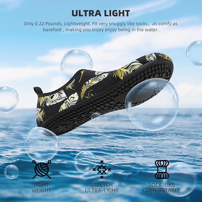 Water Shoes for Women Men Quick-Dry Aqua Socks Swim Beach Barefoot Yoga Exercise Wear Sport Accessories Pool Camping Must Haves Adult Youth Size